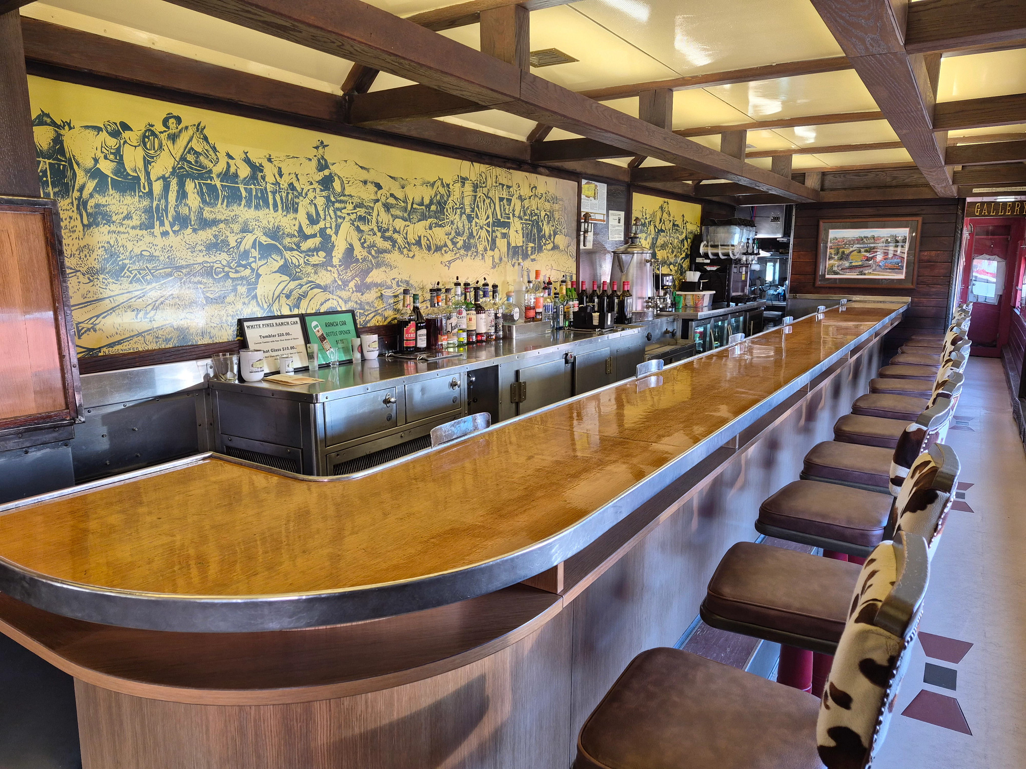 Montana ranch-style bar car