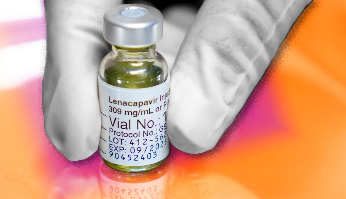 New HIV Prevention Injection pharmacist holds a vial of lenacapavir, an injectable HIV prevention drug