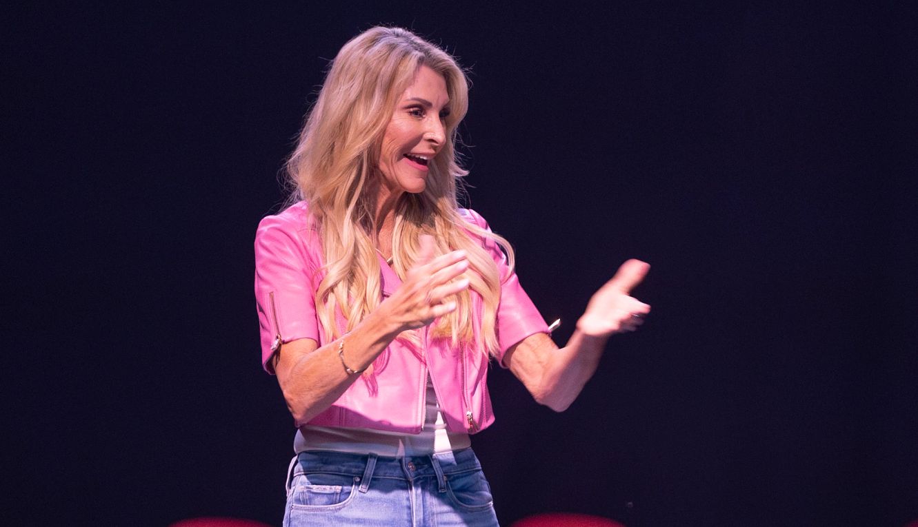 Joan Vassos Joan Vassos smiling on The Golden Bachelorette