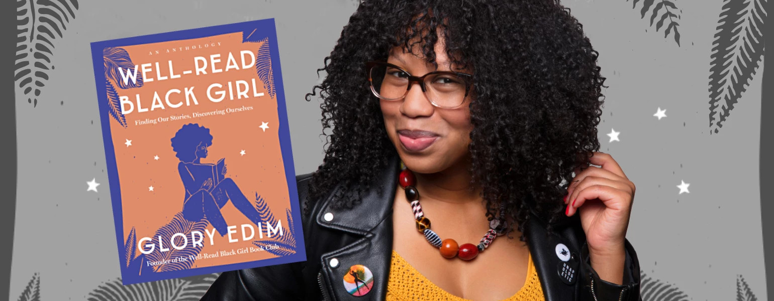 Glory Edim with her book titled Well Read Black Girl