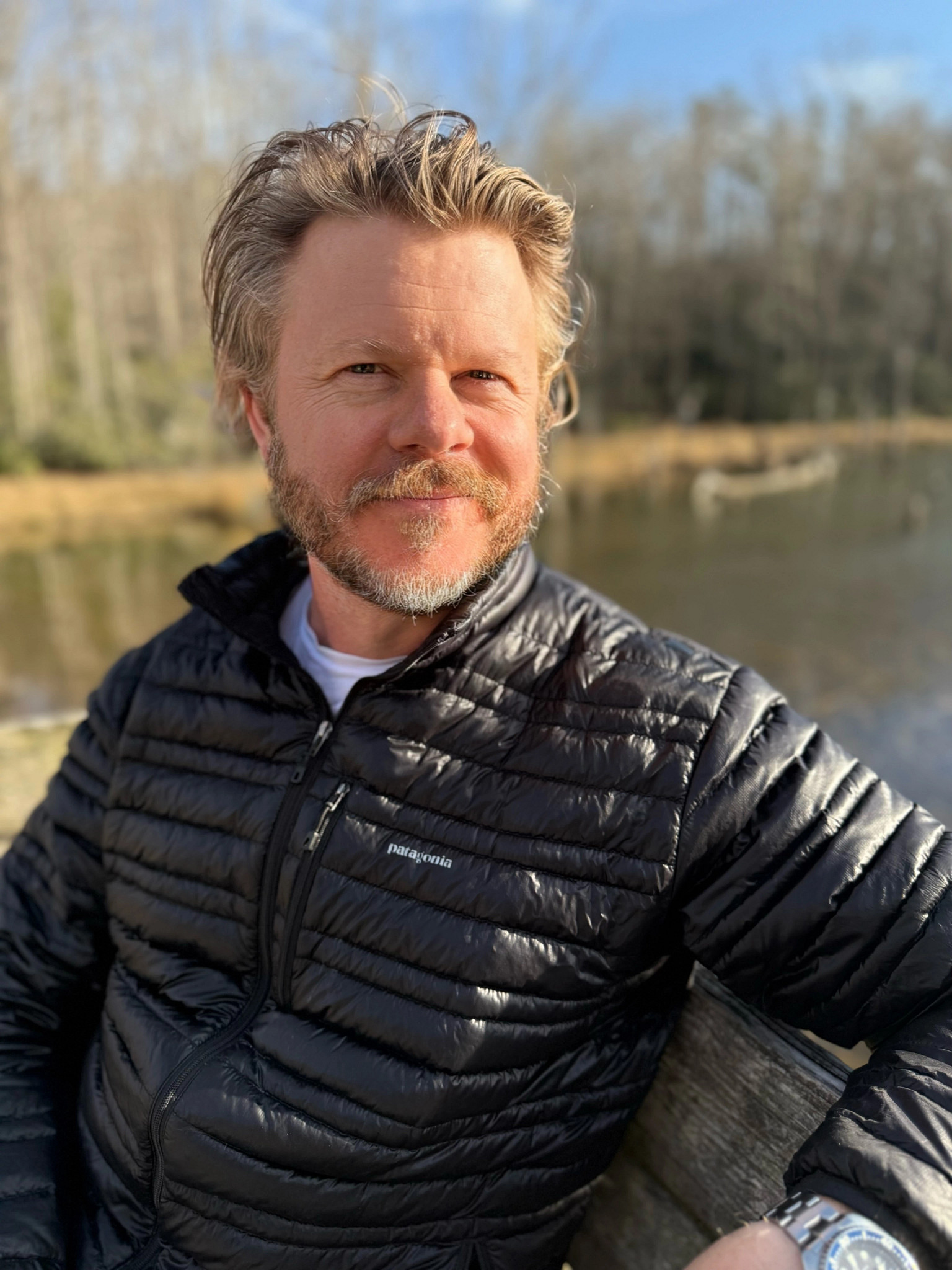 Stephen Starring Grant posing for a portrait