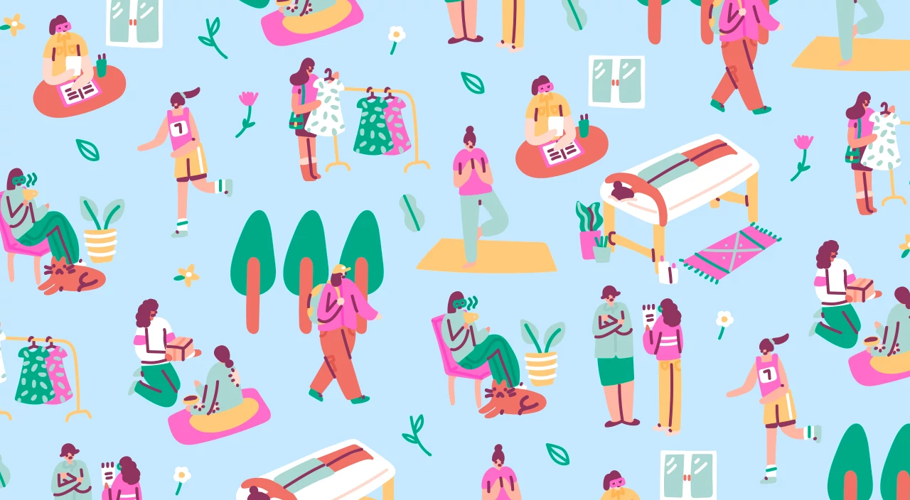 illustration of women doing some of the best things they've done for themselves