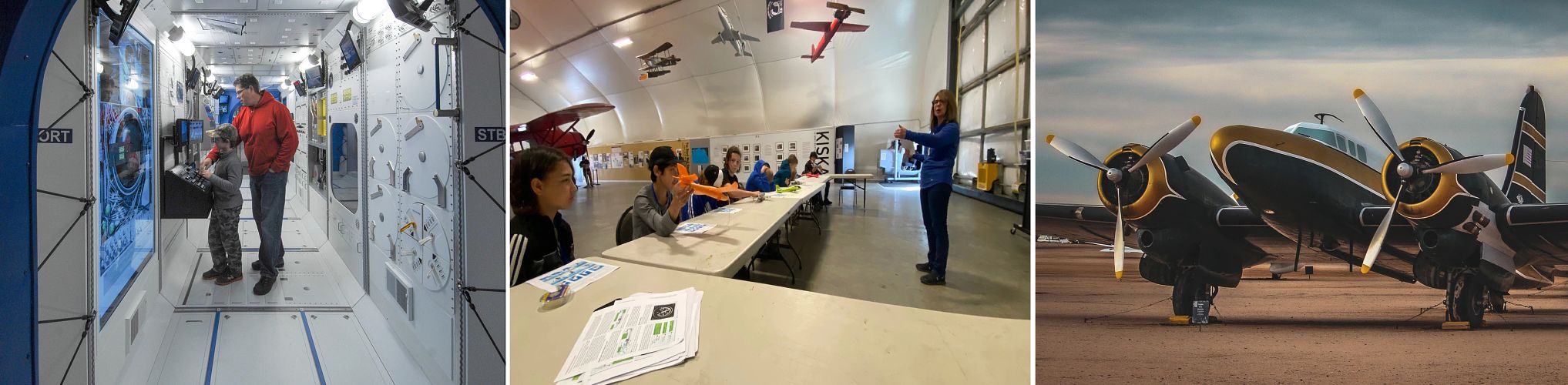 Museums in Alabama, Alaska and Arizona U.S. Space & Rocket Center; the Alaska Aviation Museum and the Pima Air & Space Museum
