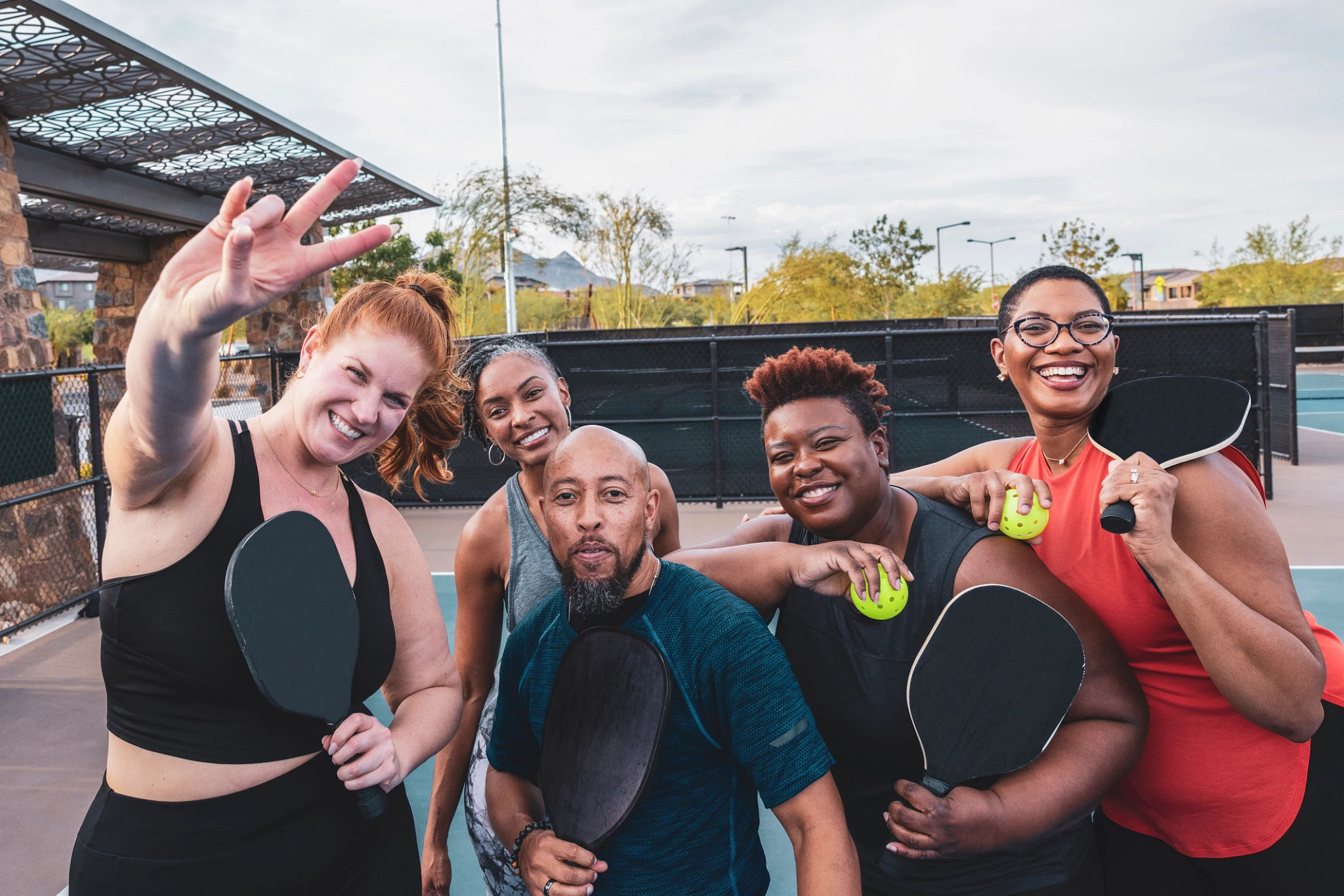 Pickleball scenes at the local pickle ball courts