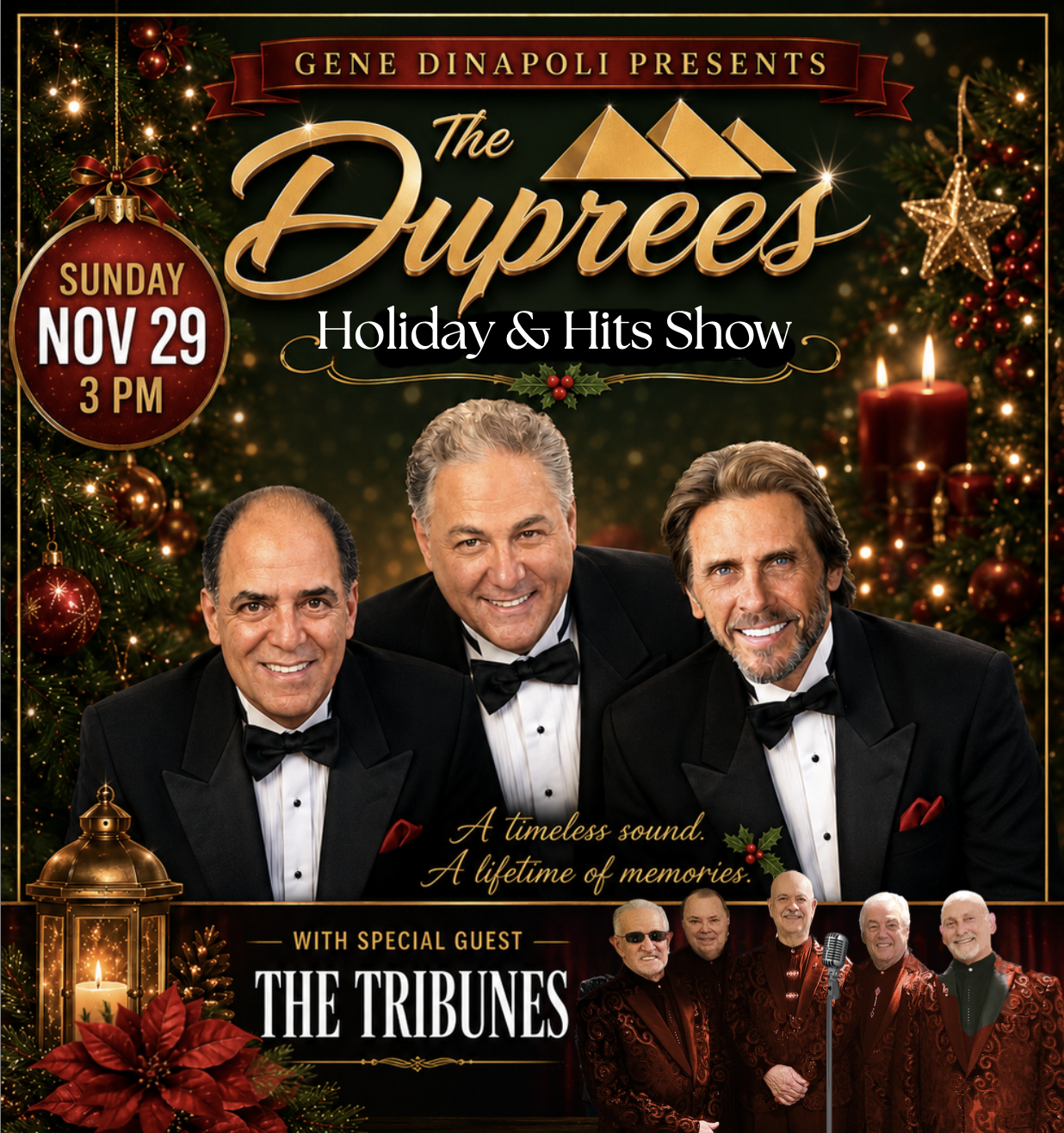 The Duprees Holiday and Hits Show concert graphic
