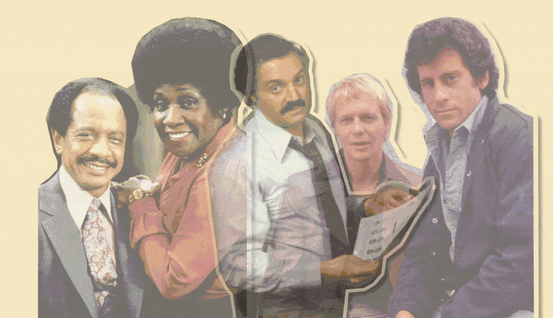 Portraits of influential figures, capturing the essence of 1970s entertainment.