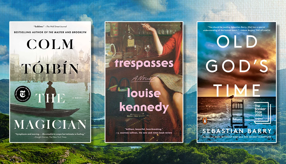 Book covers for The Magician, Trespasses, and Old God's Time