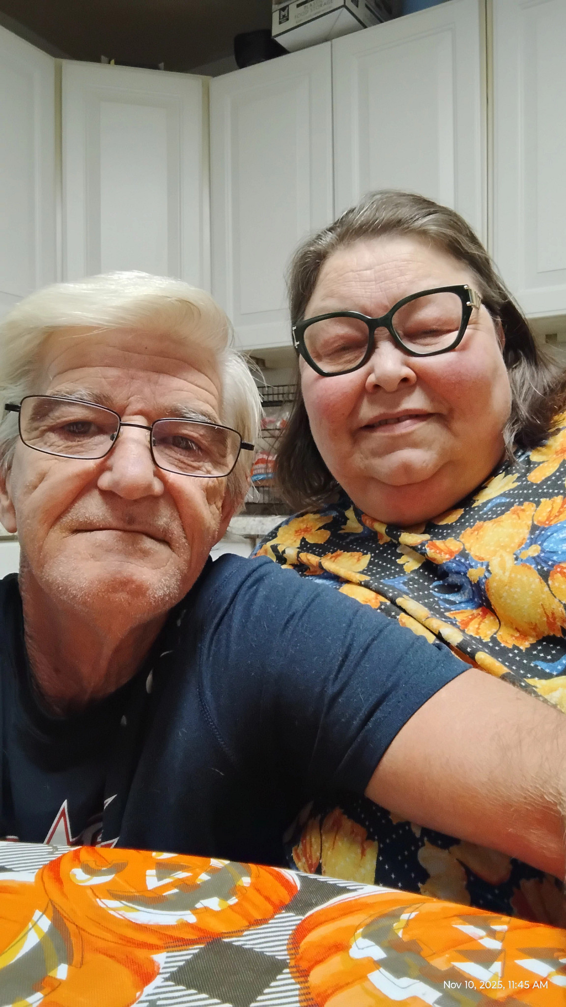 two people posing together for a picture