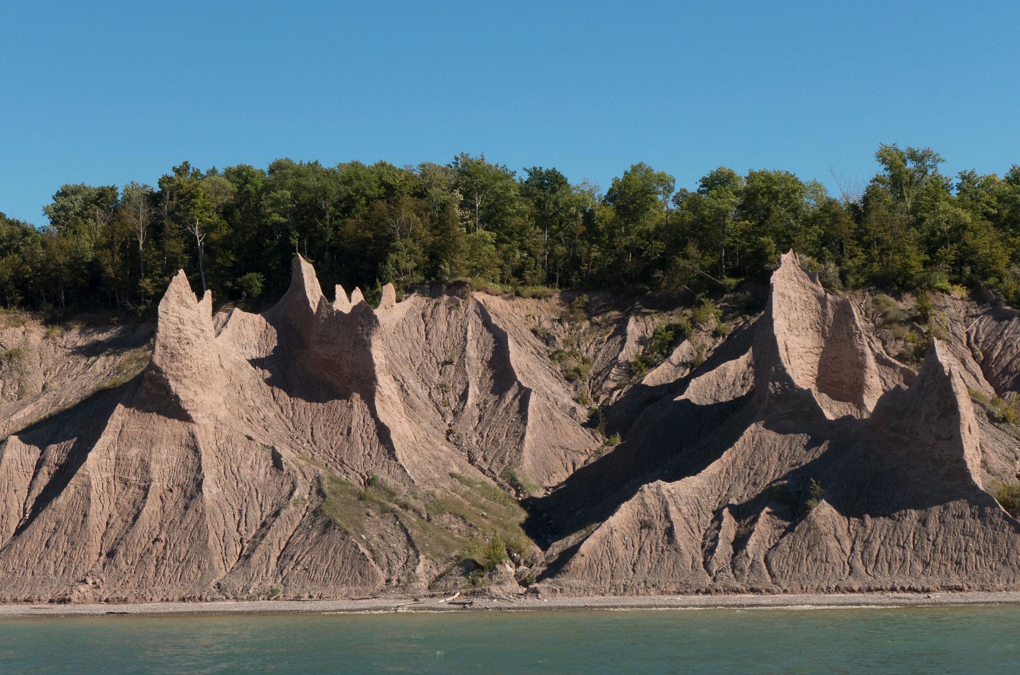 America’s Most Unique Beaches the cliffside at Chimney Bluffs State Park