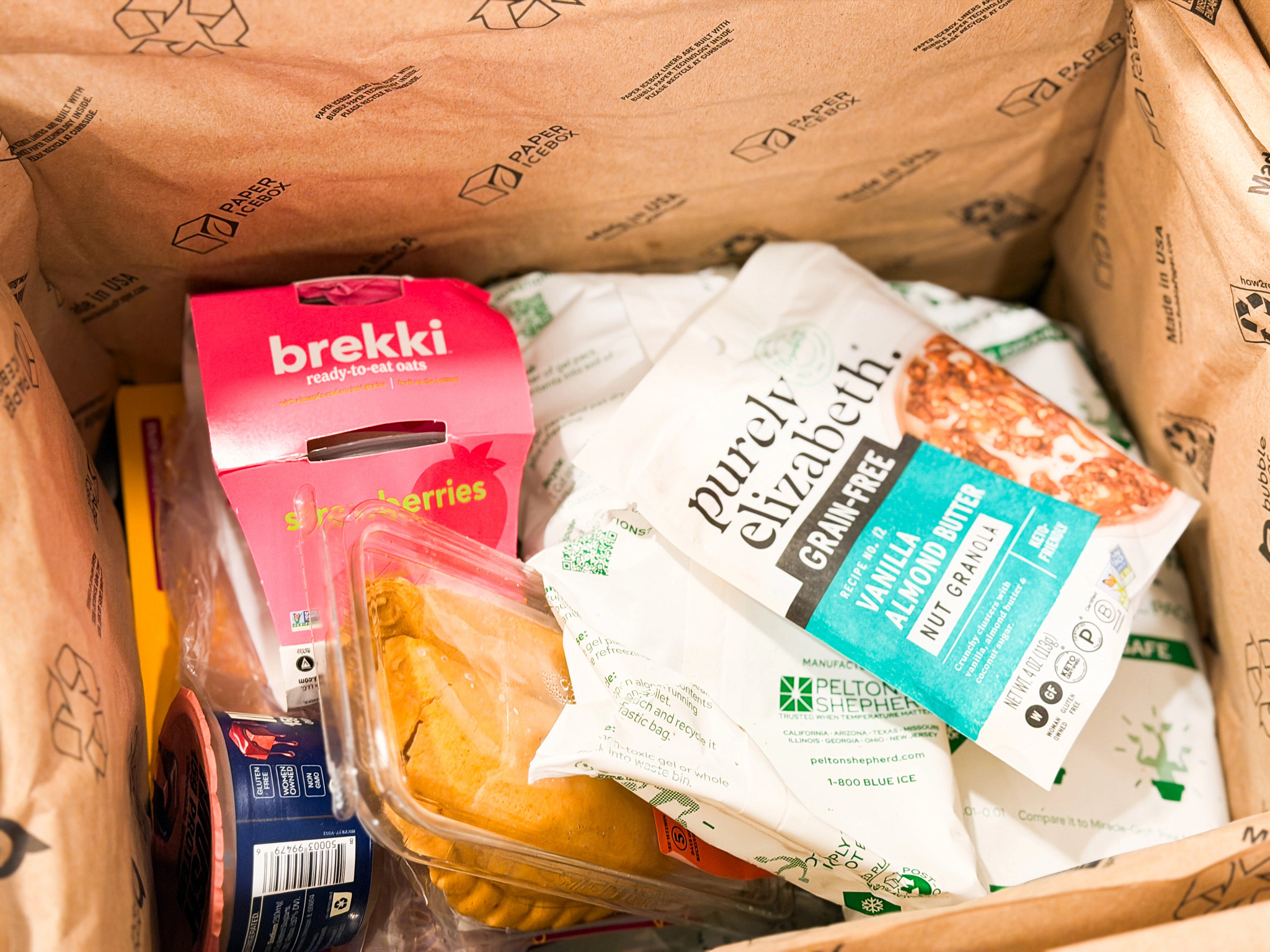 The contents of a Hungryroot meal delivery box.