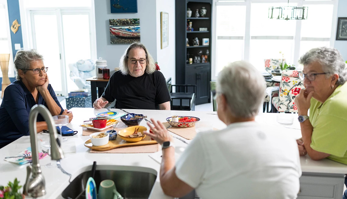 Rosch hosting friends at his home in Delaware.