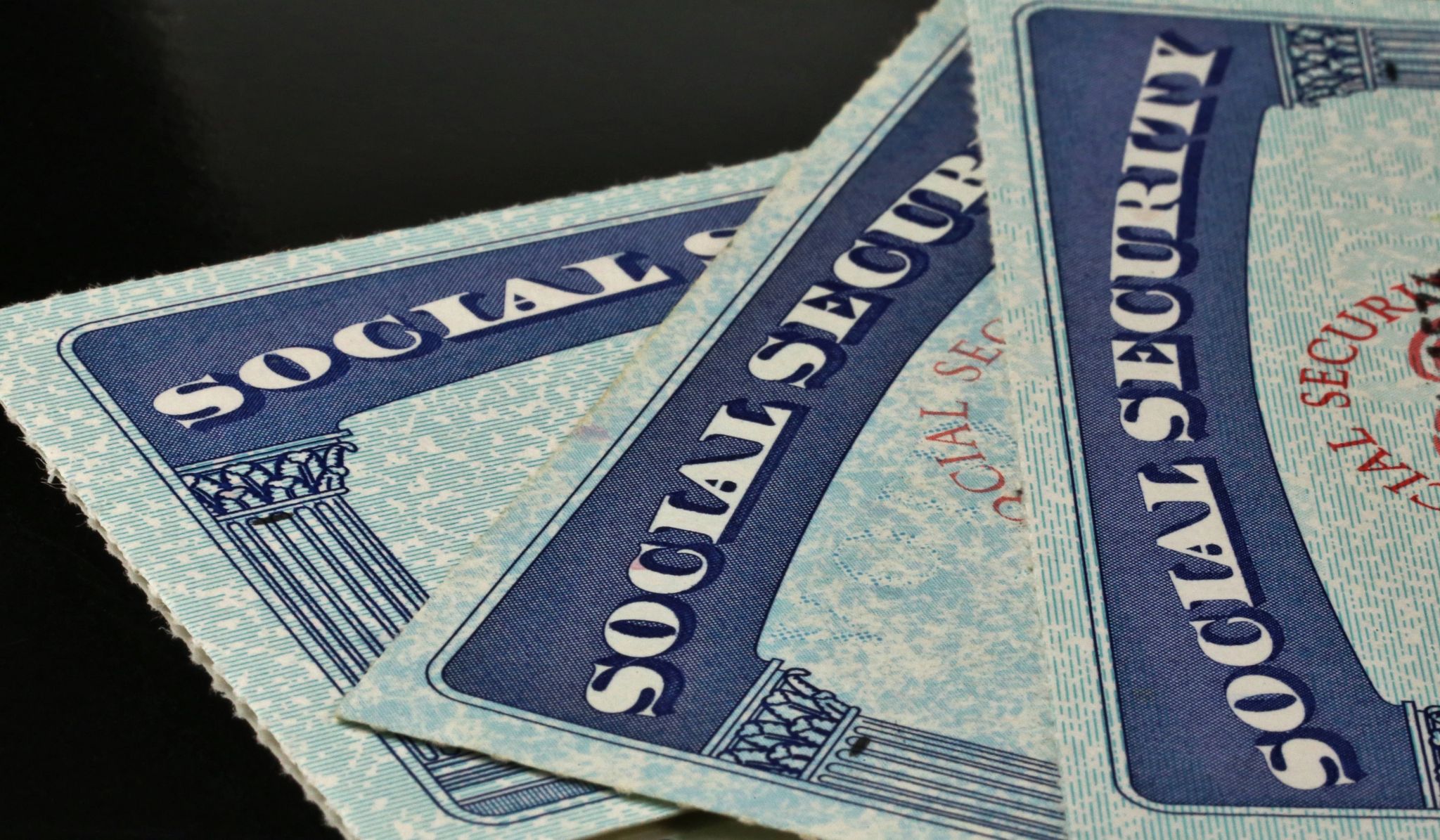 Close up of US Social Security Cards Close up of US Social Security Cards