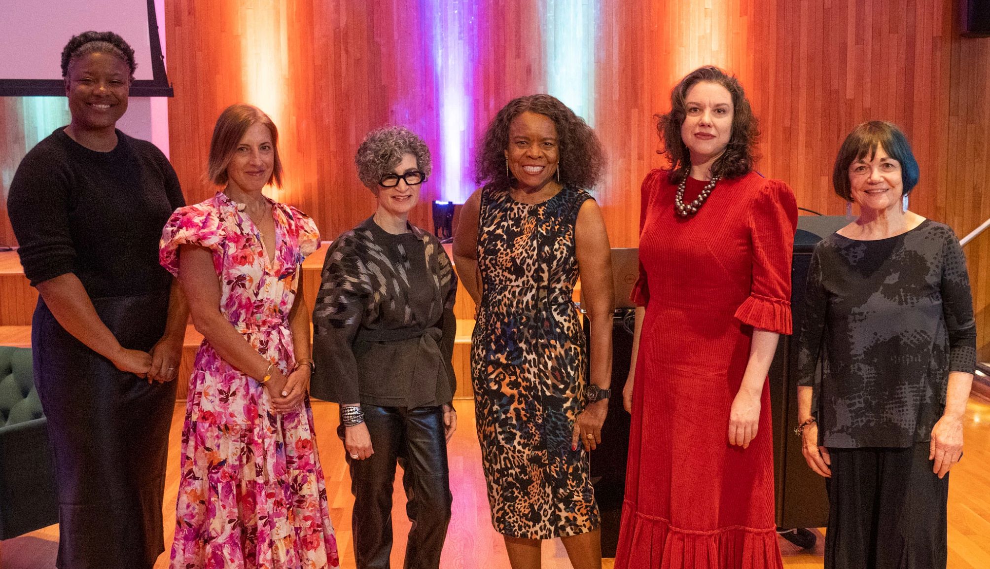 Fashion Institute of Technology women standing together at a fashion event