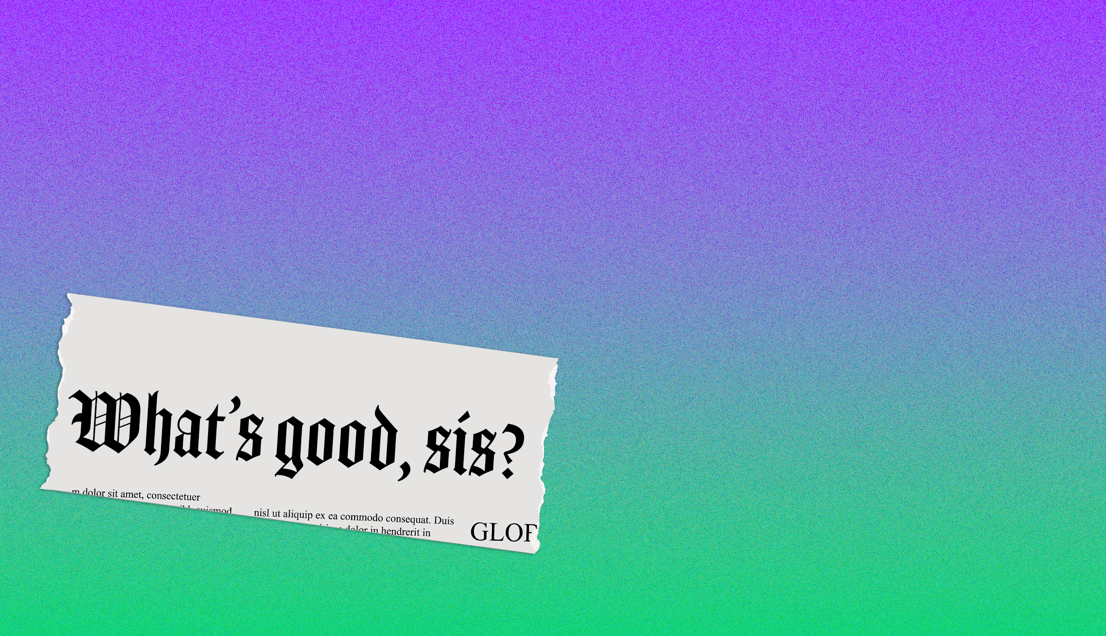 gif of newspaper clippings appearing on background with uplifting questions