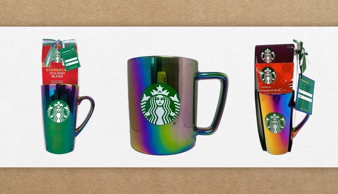 a collage of three Starbucks coffee mugs that have been recalled