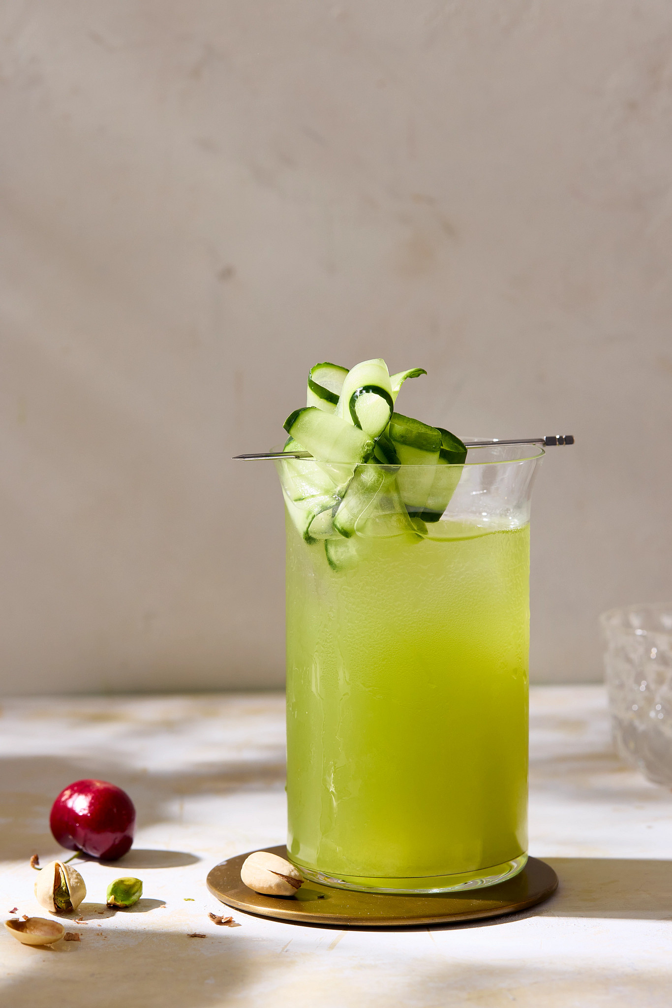 a Cucumber Spritz is shown in a photo
