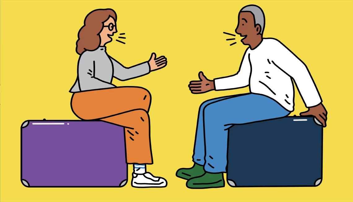 people having a conversation