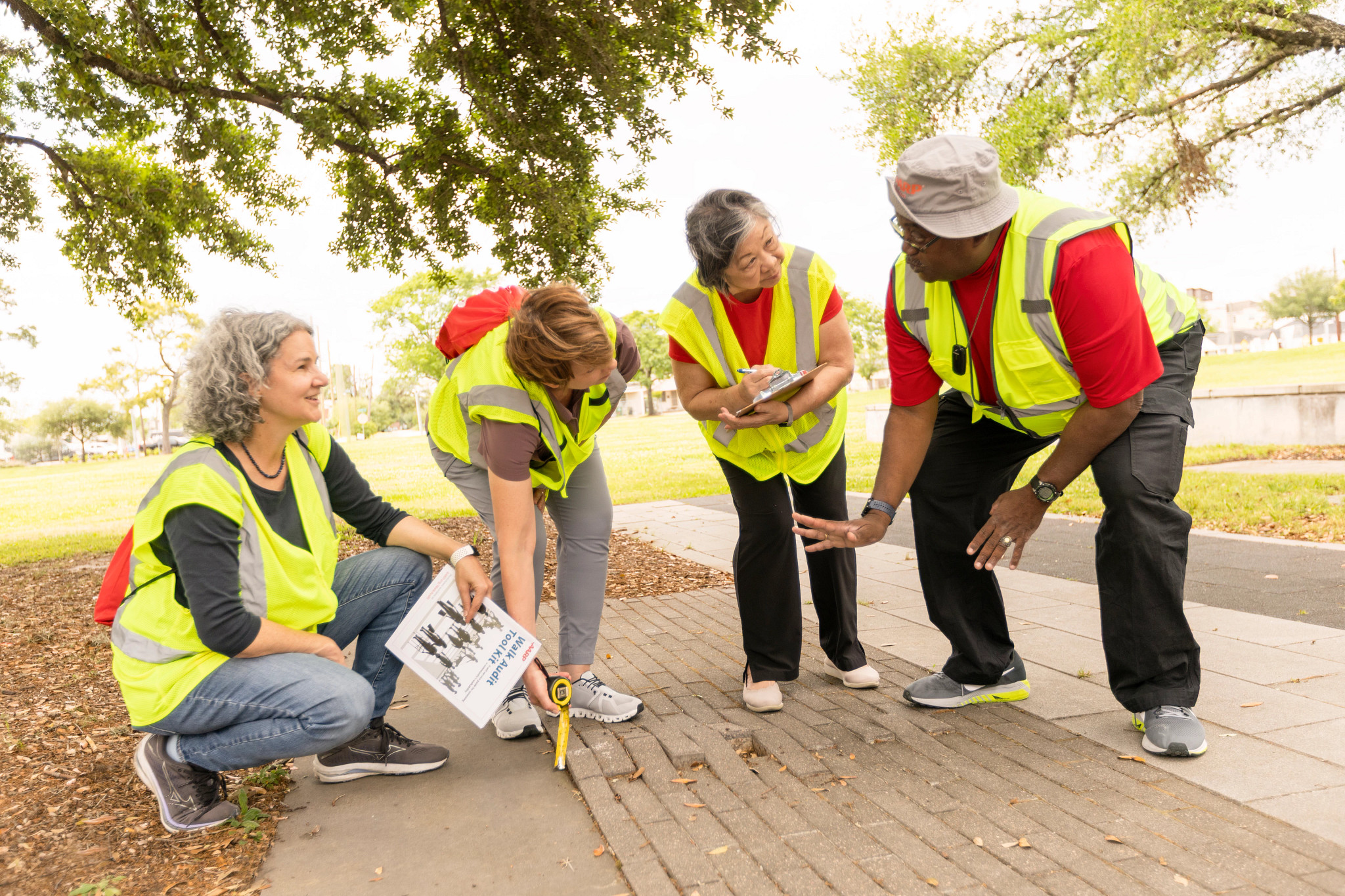 Volunteers participating in Walk Audit