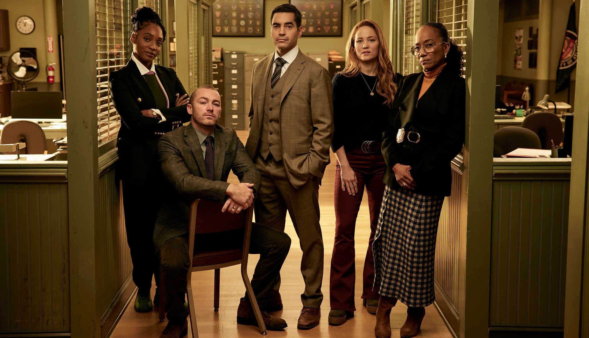 Iantha Richardson, Jake Mclaughlin, Ramón Rodríguez, Erika Christensen, and Sonja Sohn in "Will Trent." Iantha Richardson, Jake Mclaughlin, Ramón Rodríguez, Erika Christensen, and Sonja Sohn in a still from Will Trent