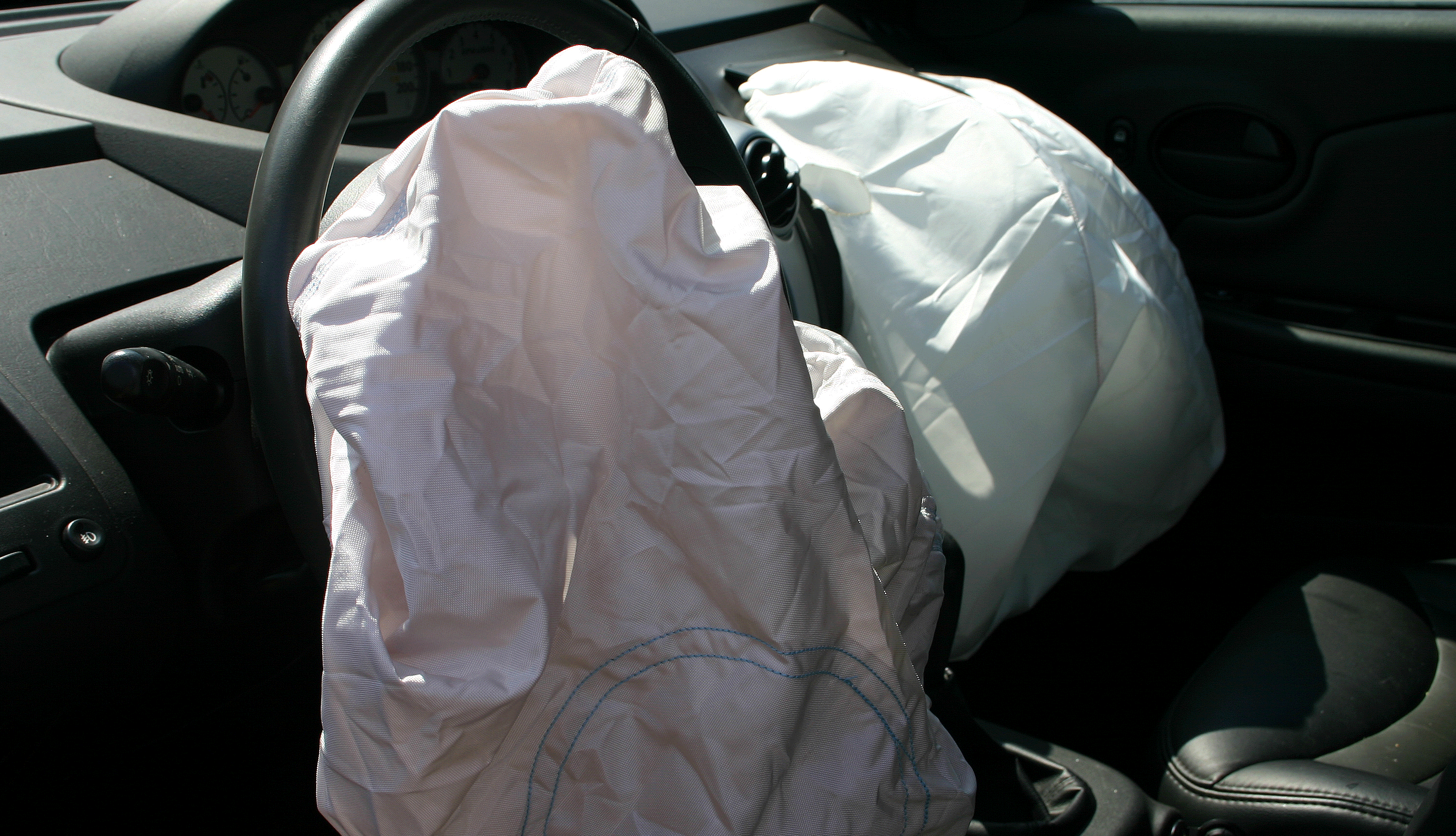 a deployed airbag