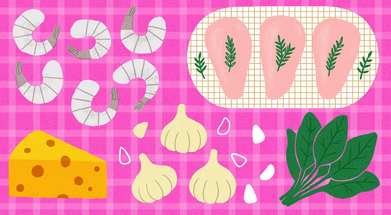 illustration of 5 ingredients for easy summer recipes