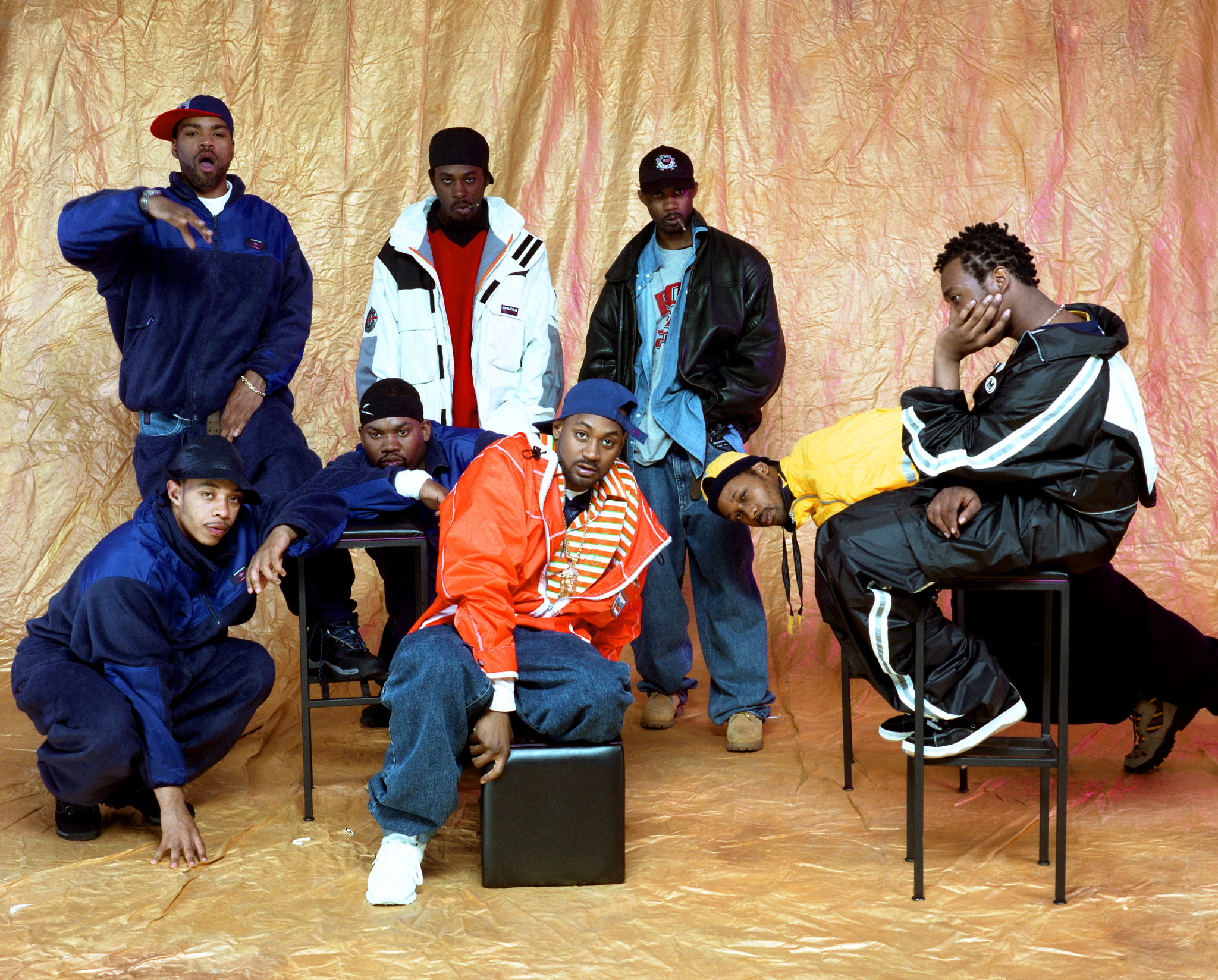 members of wu tang clan posing for a group portrait