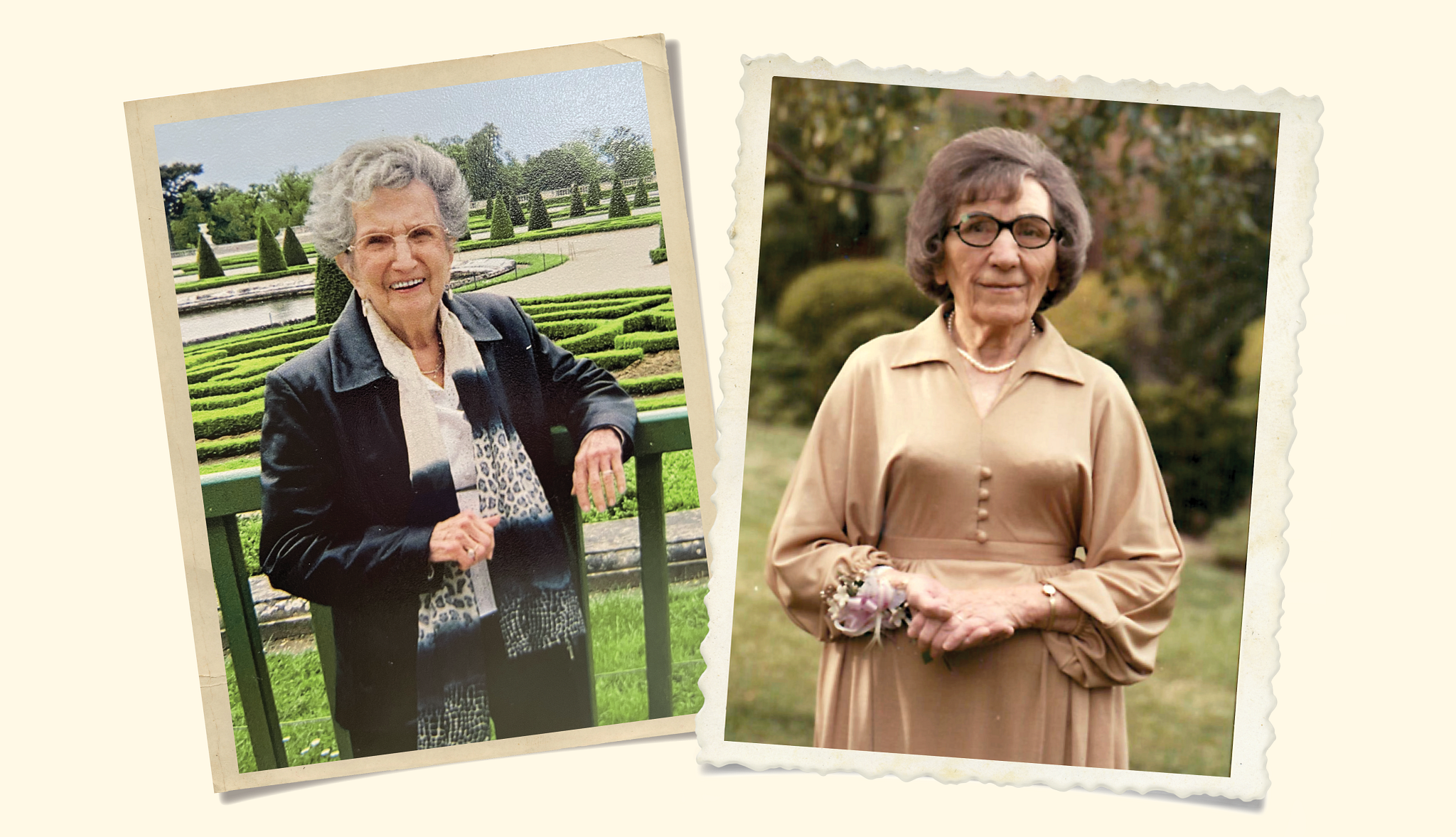 My Grandmothers' Secrets to Longevity A photo collage shows the author's Grandma Ruth on the left and Grandma Charlotte on the right.