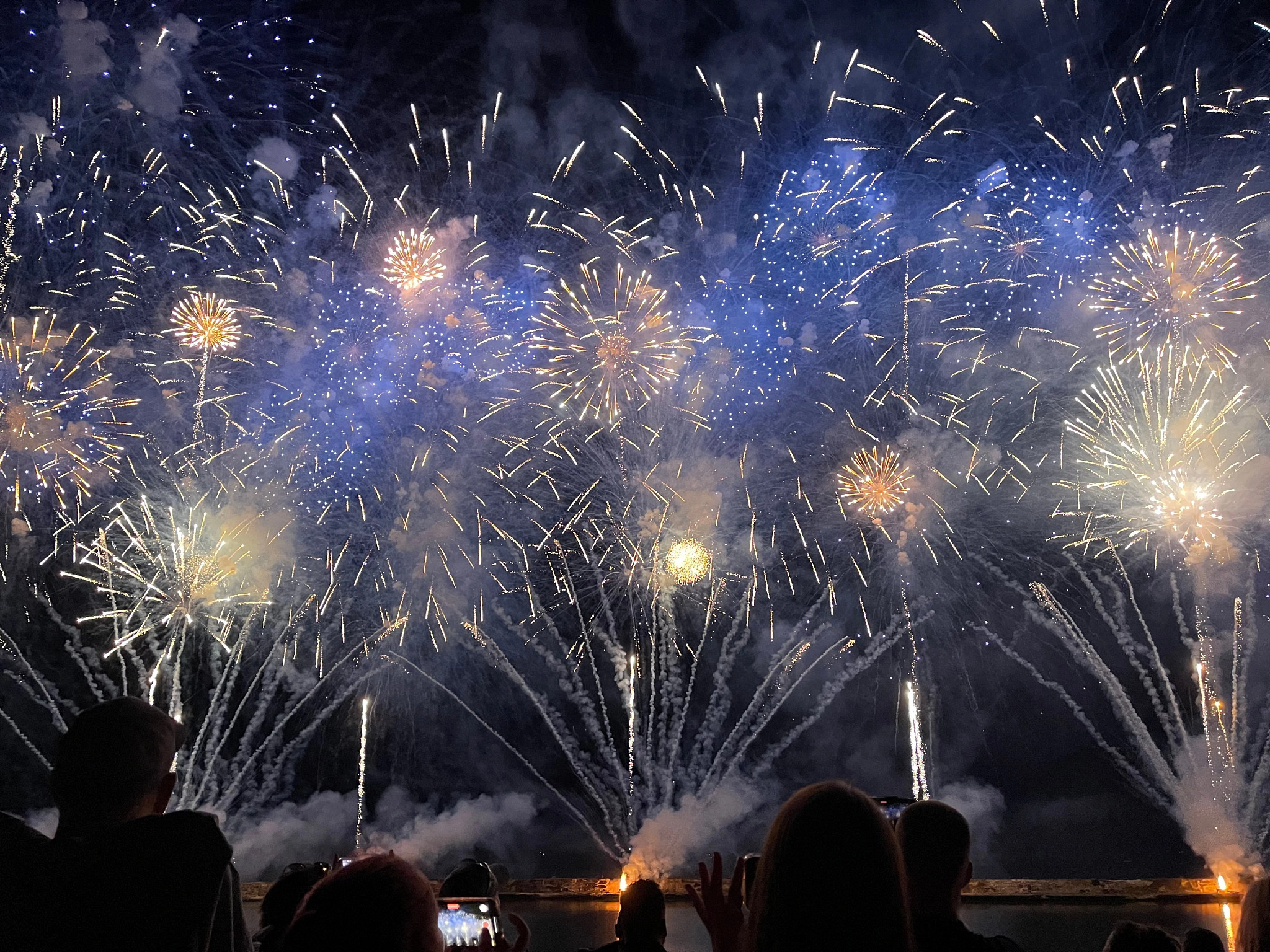people watching fireworks
