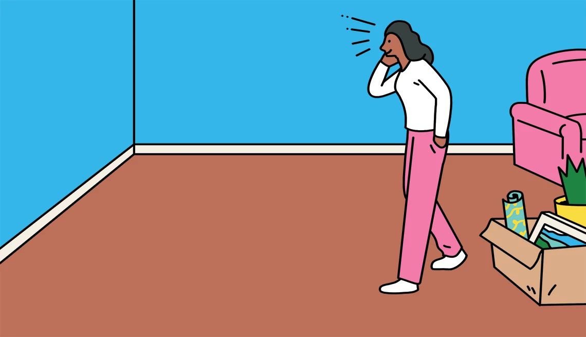 Step Outside Your Comfort Zone a person thinking about decorating their empty walls