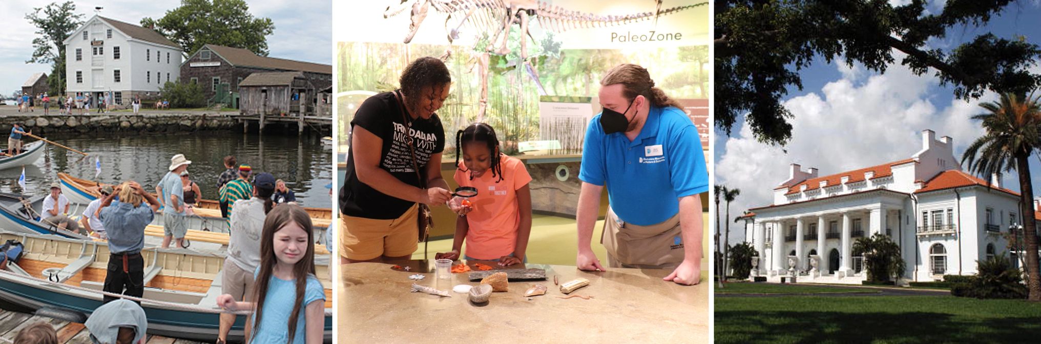 Museums in Connecticut, Delaware and Florida Mystic Seaport Museum, the Delaware Museum of Nature & Science and the Henry Morrison Flagler Museum