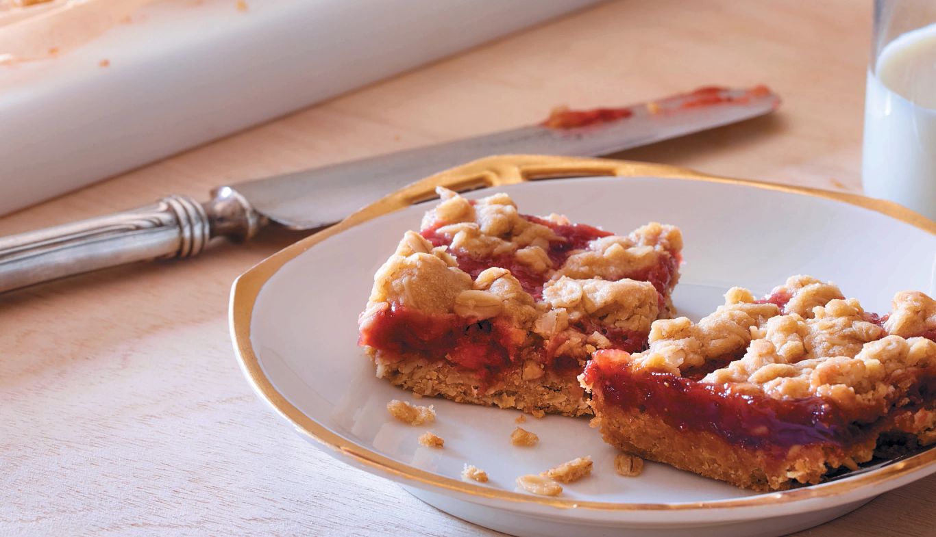 Strawberry-Oat Bars Recipe strawberry-oat bars