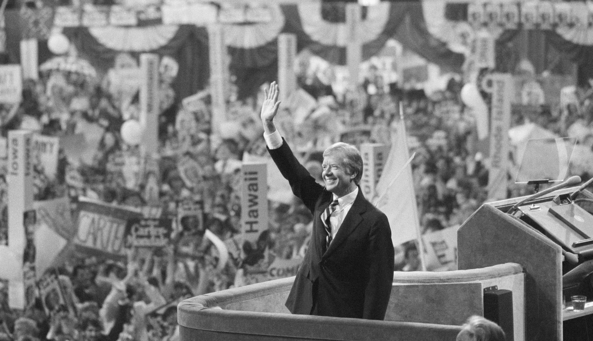 Jimmy Carter Jimmy Carter accepts the Democratic nomination for president at the 1980 convention in New York