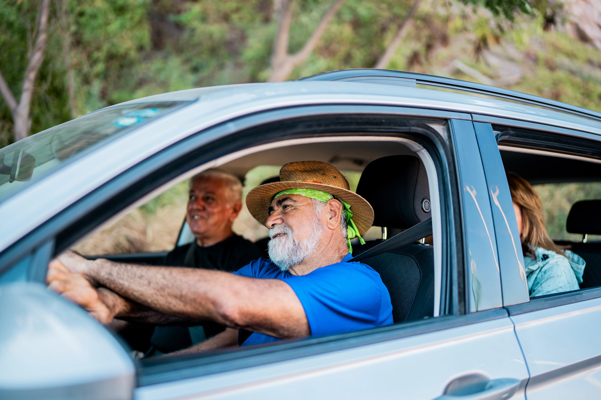 people driving in a car