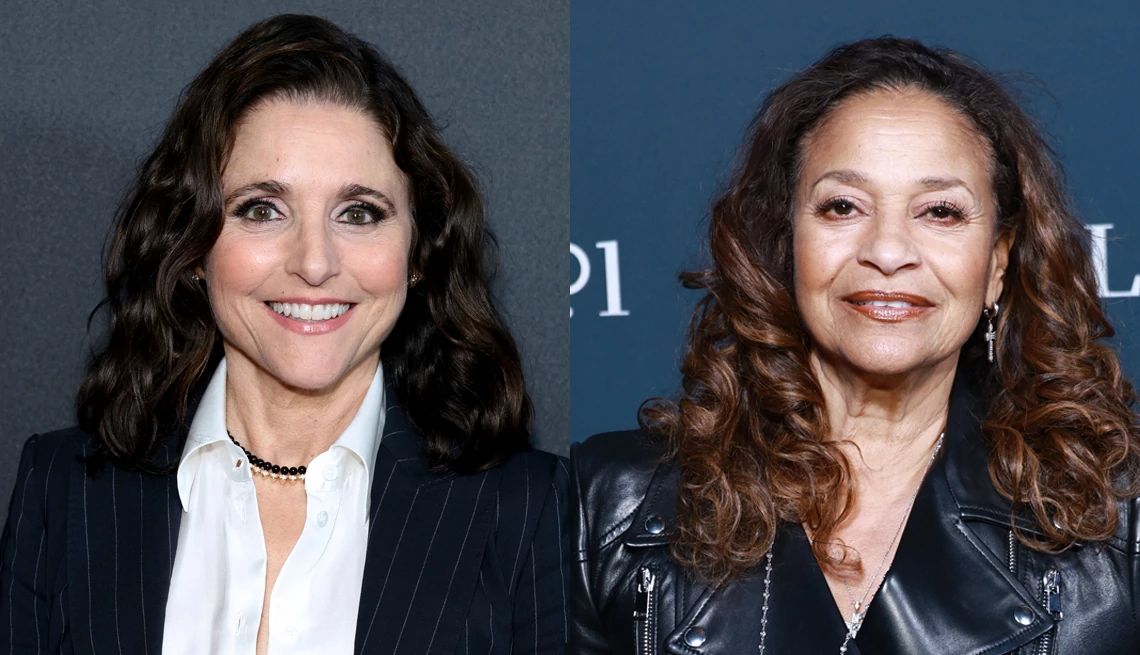 Julia Louis-Dreyfus and Debbie Allen Julia Louis-Dreyfus and Debbie Allen each smiling for a photo