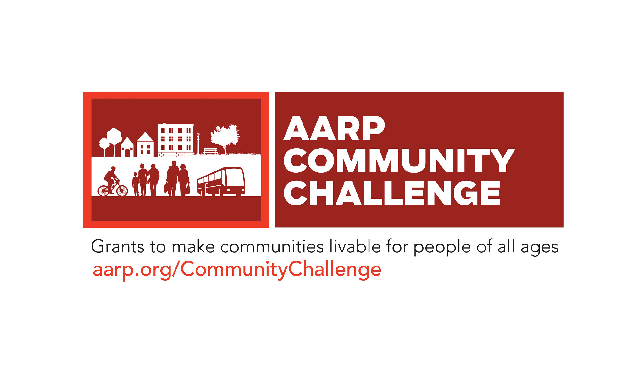 Logo for AARP Community Challenge - Grants to make communities livable for people of all ages