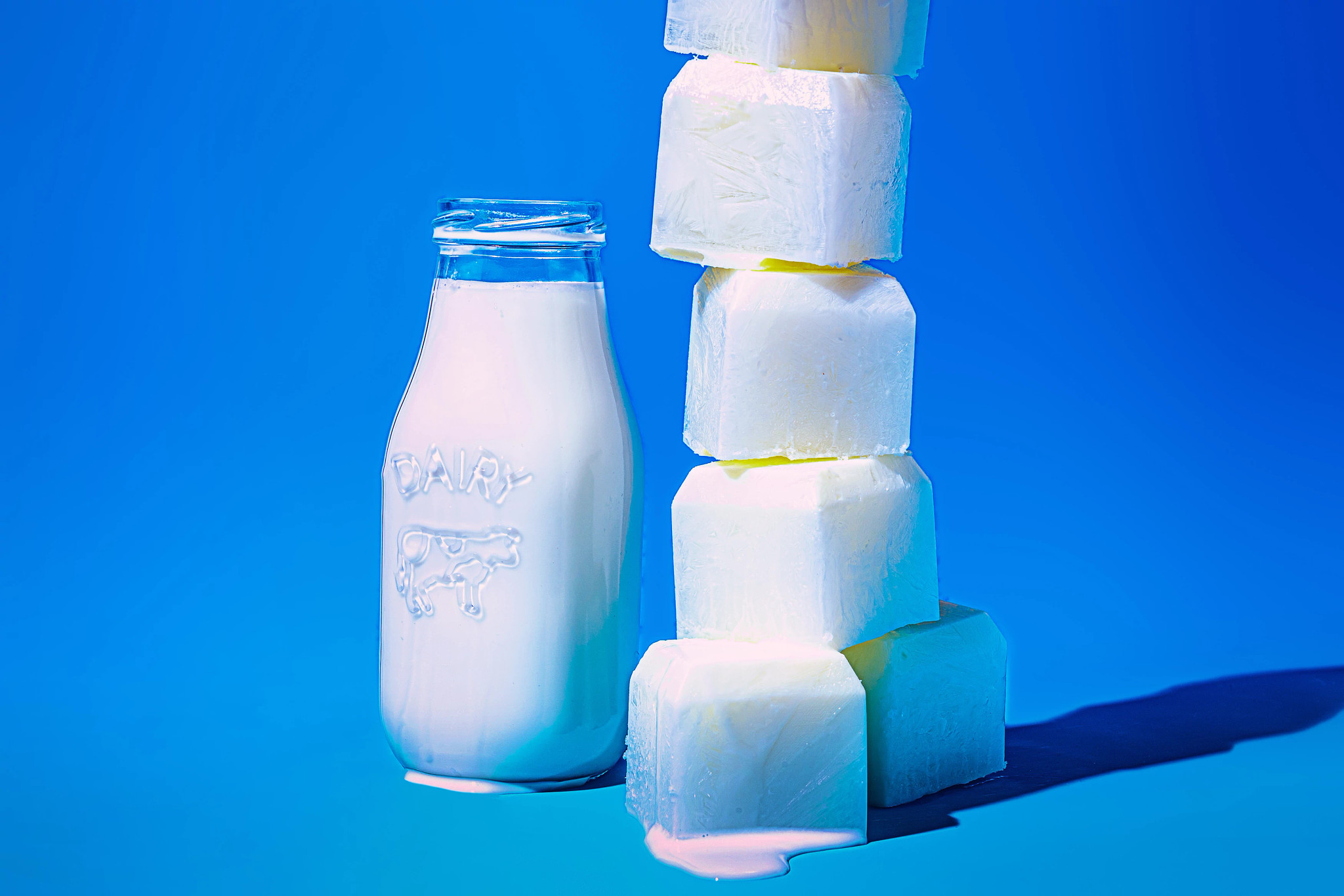 cubitos de leche congelada