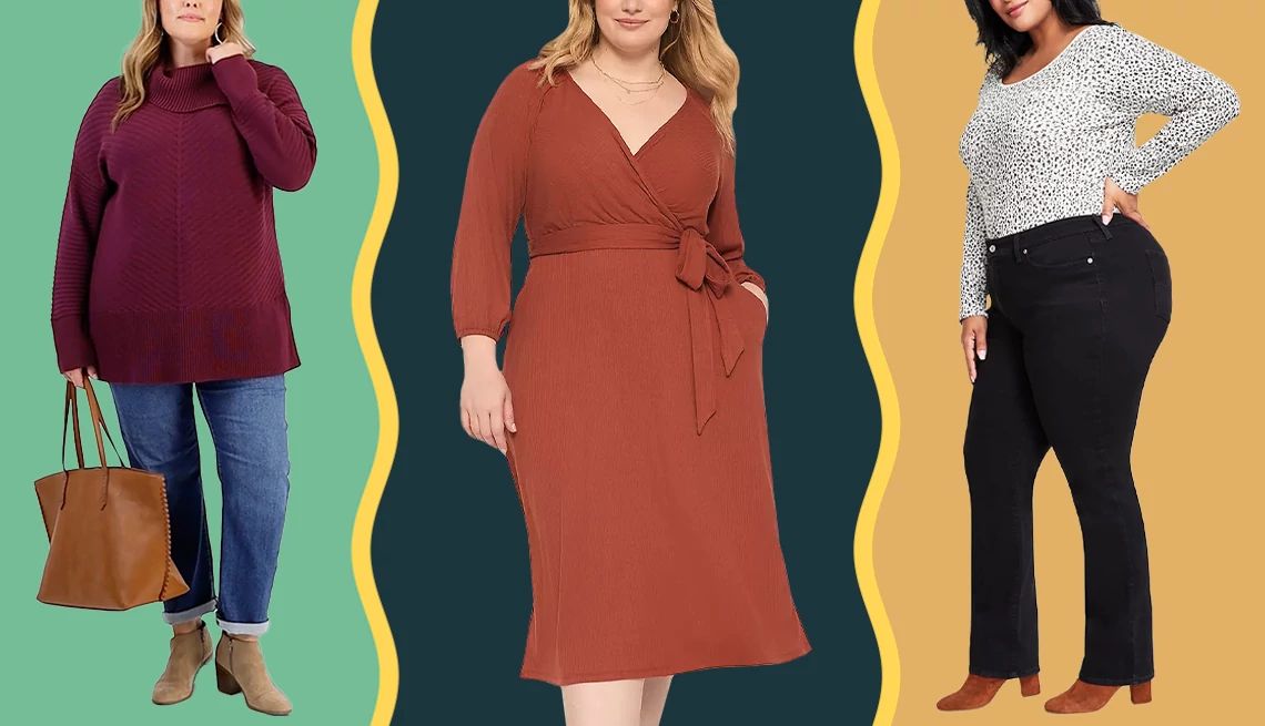 Curvy Style Essentials a collage with plus size models wearing chic outfits