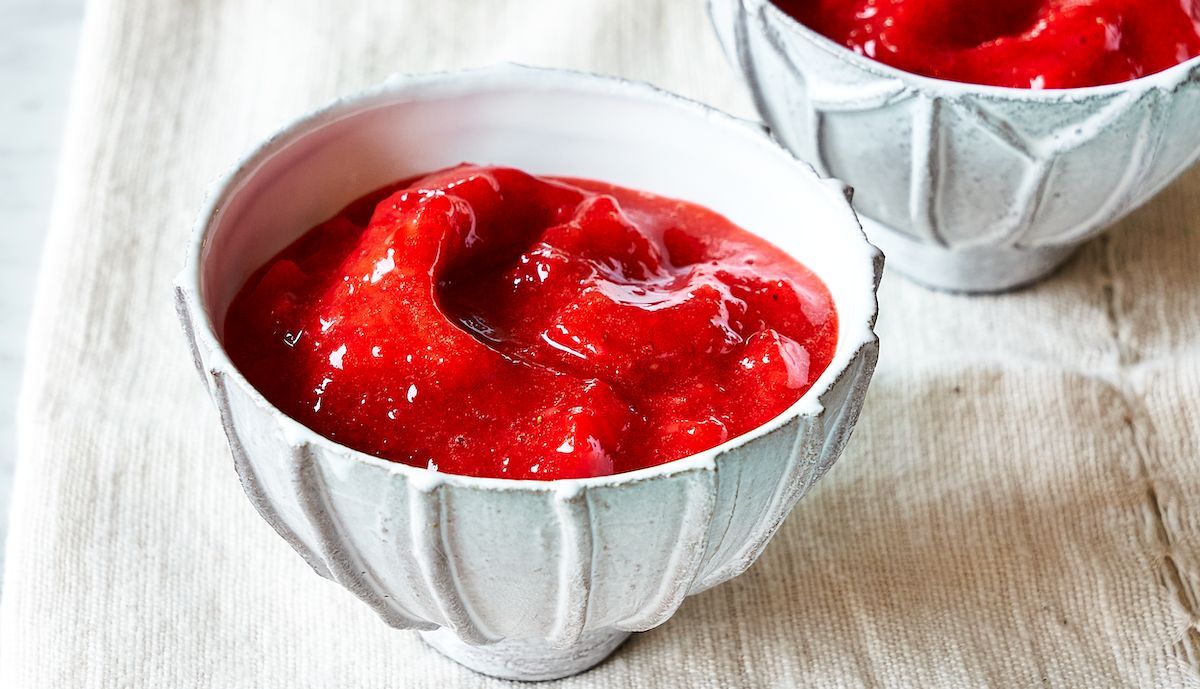 Seaside Fruit Slush fruit slush in a bowl