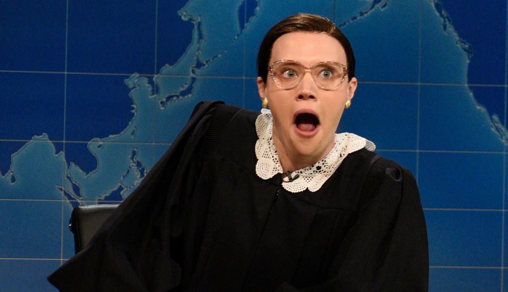 Kate McKinnon Kate McKinnon as Supreme Court Justice Ruth Bader Ginsberg during a Weekend Update sketch on Saturday Night Live