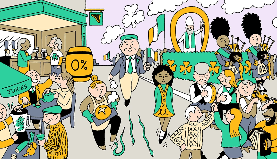 a graphic showing many different ways you can celebrate St. Patrick's Day