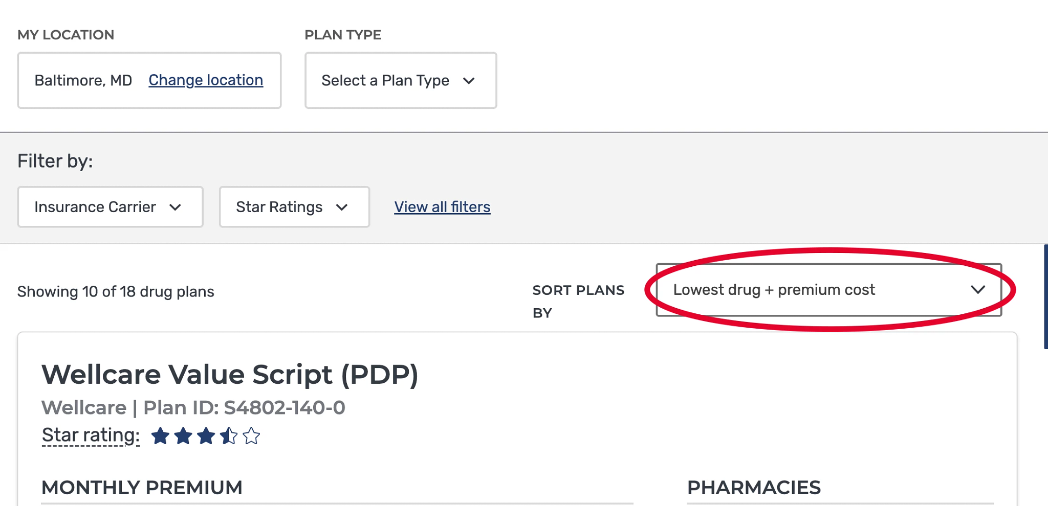 Enrolling in Medicare Part D comparing plans