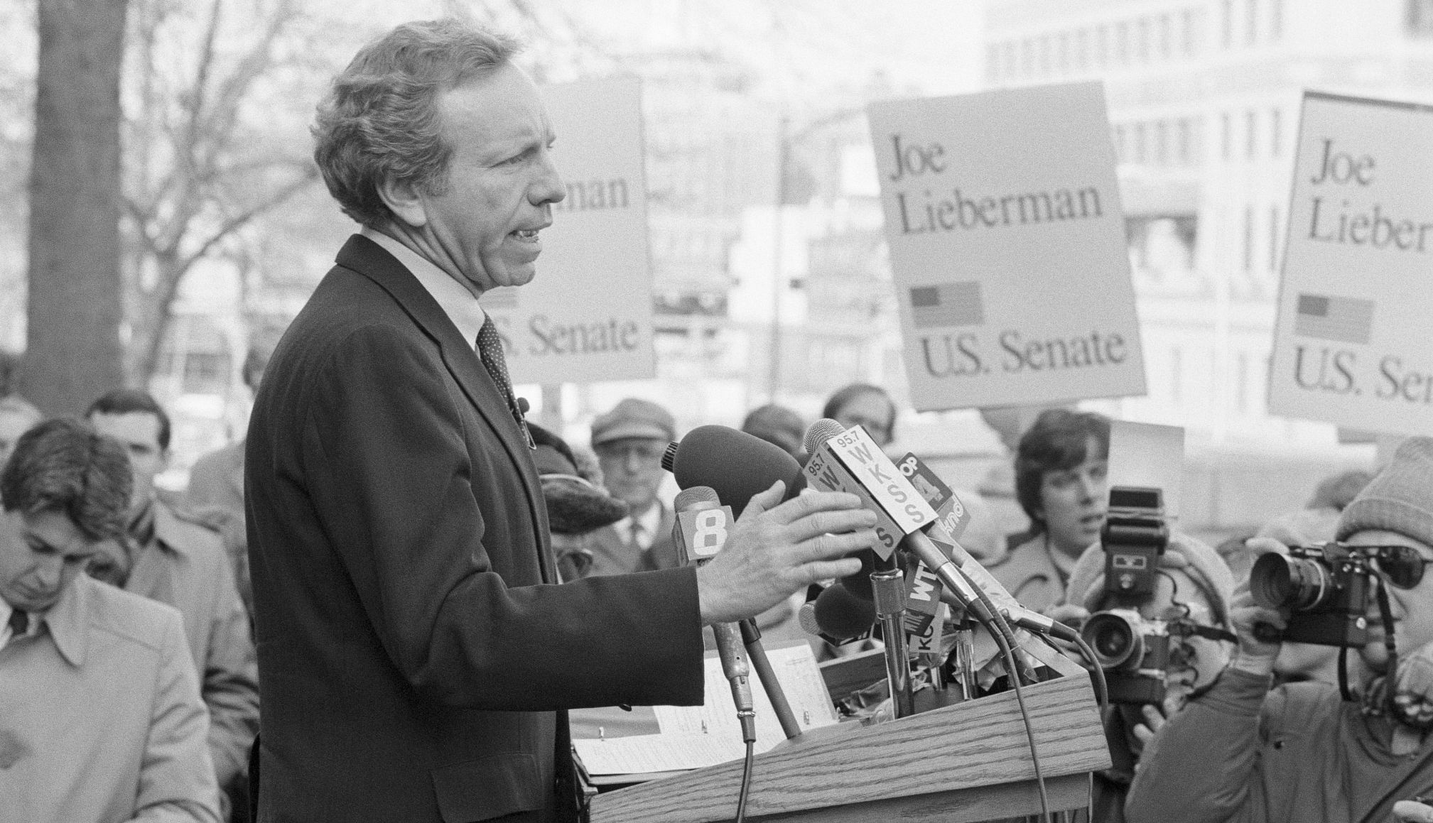 Joe Lieberman shown here in 1988 Joe Lieberman in 1988.