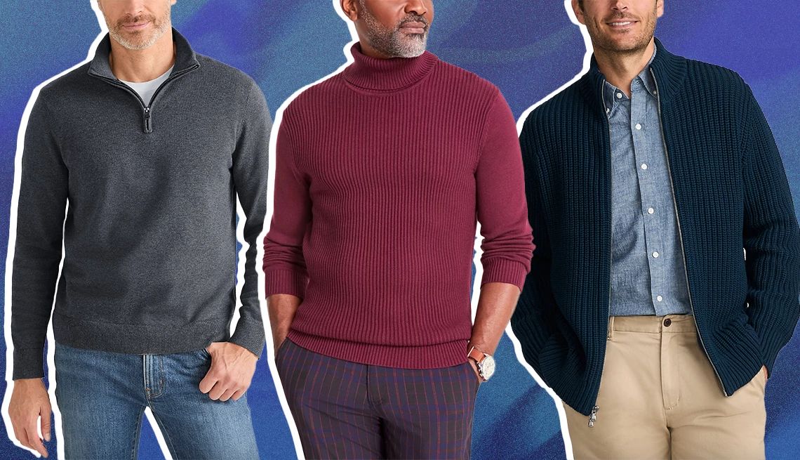 Best sweaters for men models wearing different sweaters