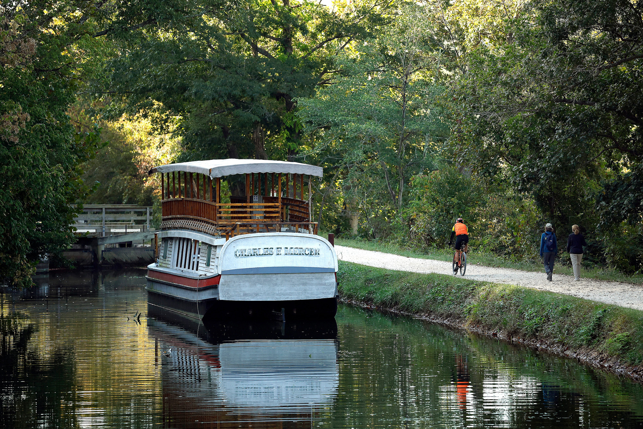 a boat along the Chesapeake and Ohio Canal Towpath