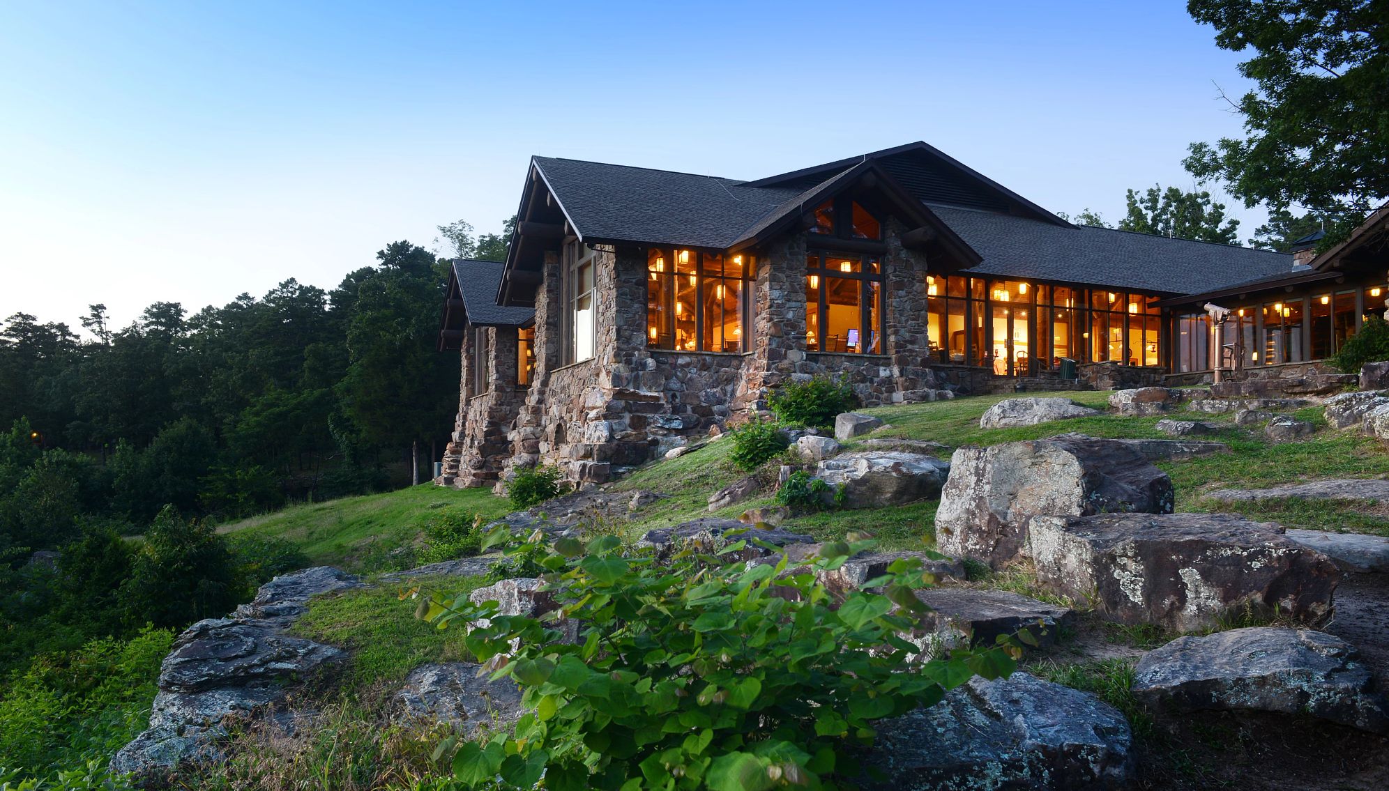 Mather Lodge at dusk