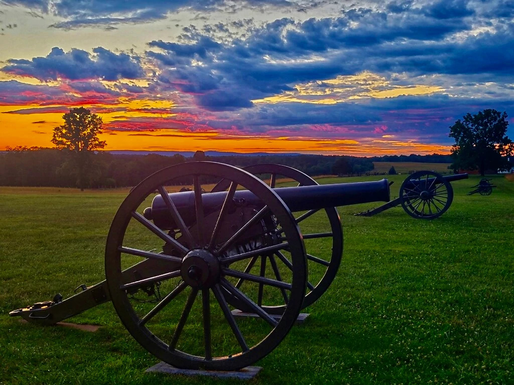 cannonballs at at the Manassas National Battlefield Park