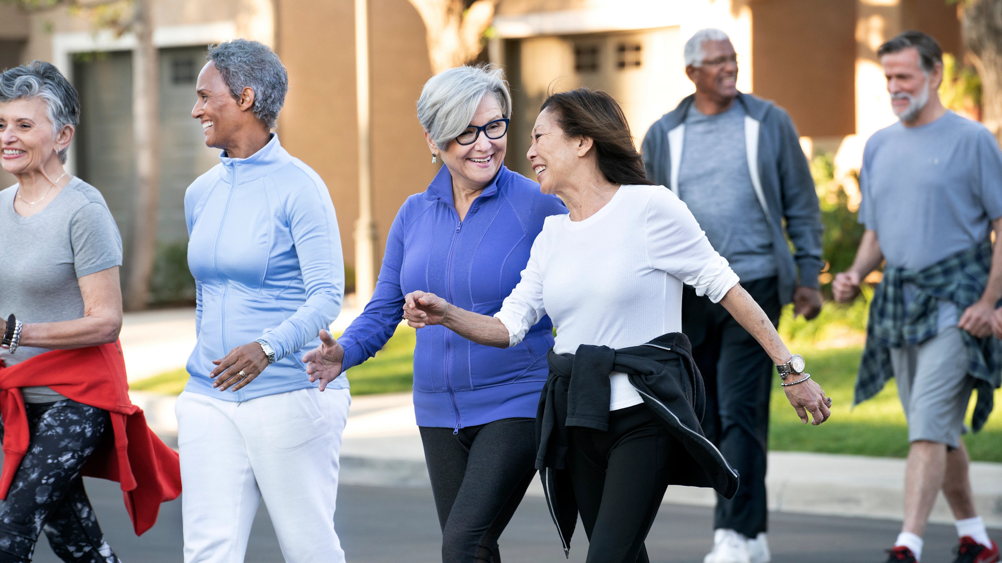 Senior Friends Walking