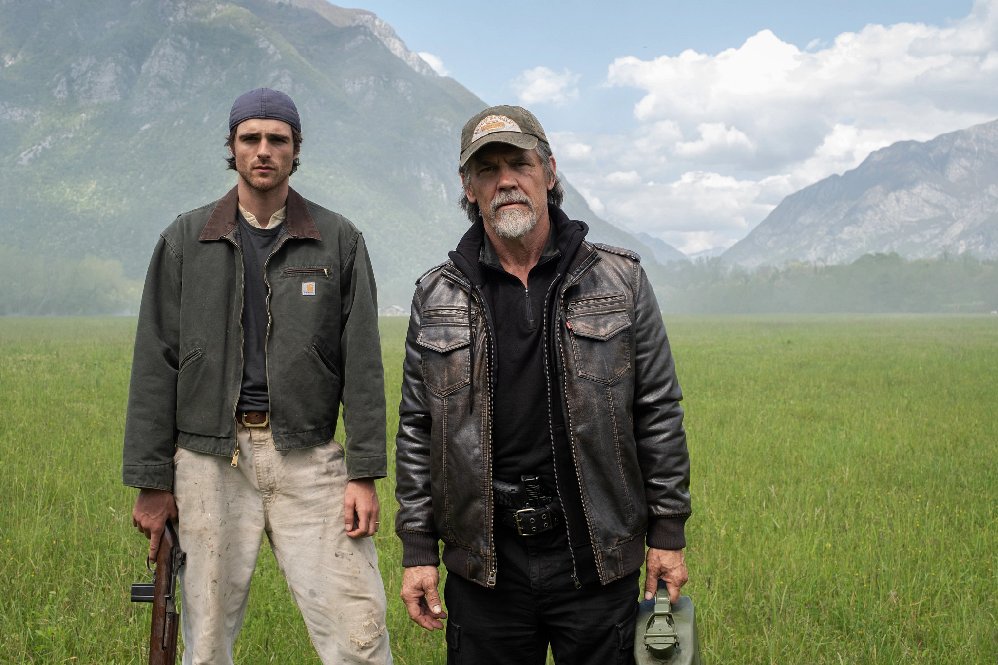 jacob elordi and josh brolin in a scene from the dog stars