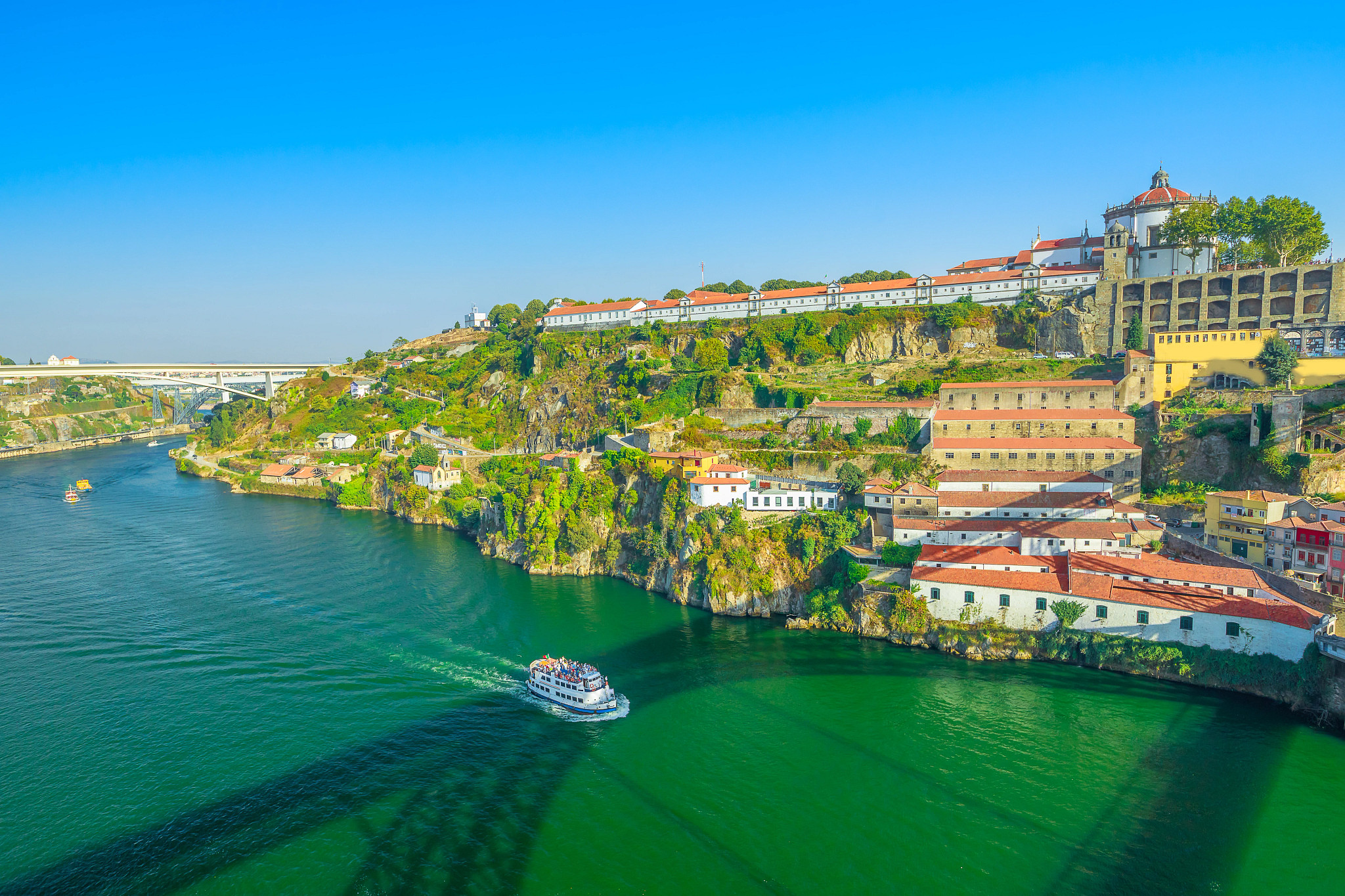 an aerial view of Portugal’s Douro River