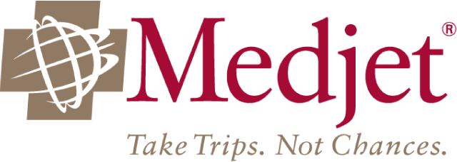 Medjet Travel Protection medjet logo red letters take trips not chances